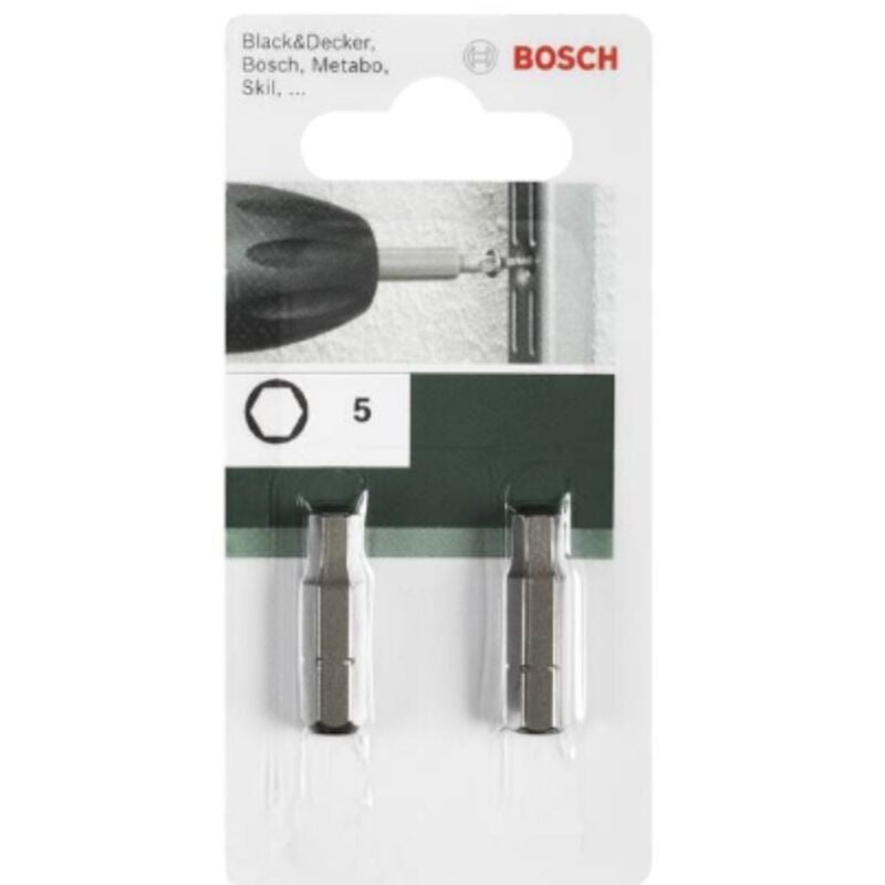 2 punte per trapano avvitatore,inserti esagonali - Bosch