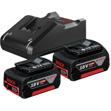 BOSCH 2 x GBA 18V 4.0AH + GAL 18-40 18v Charger & battery pack