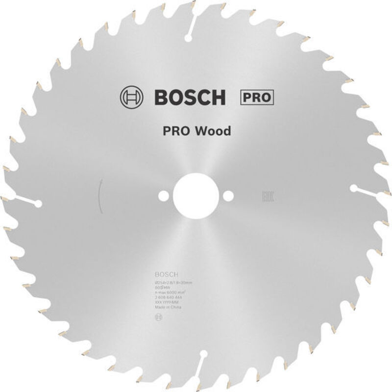 Bosch PRO Circular saw blades PRO Wood Circular Saw Blade, 254 x 2.8 x 30 mm, T60 2608640444