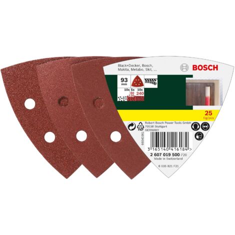 Bosch 25 Fogli Delta Grana 60-240