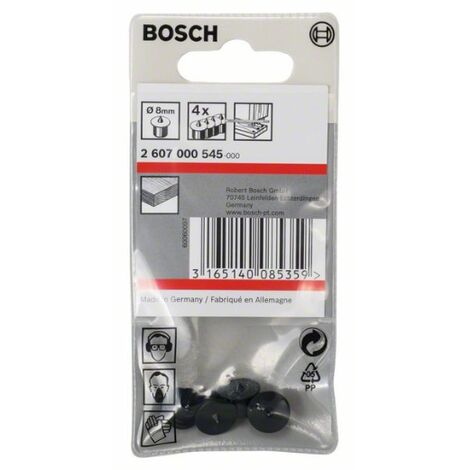 BOSCH 2607000545 Assortiment de 4 centreurs de tourillon, 8 mm