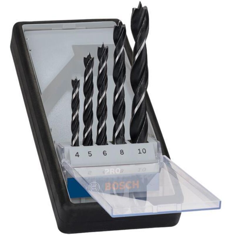 Bosch - 2607010527 pro Wood Brad Point Drill Bit Set, 5 Piece BPA607010527