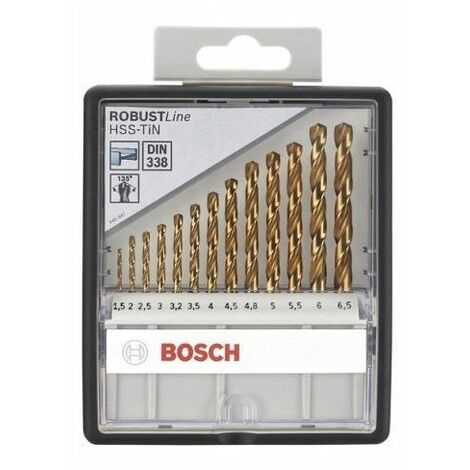 Bosch 2607010539 Coffret de forets Ã  mÃ©taux au titane HSS-TIN Robust Line