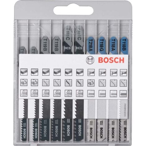 BOSCH 2607010630 - Lame per seghetto alternativo di base per metallo e legno - Set da 10