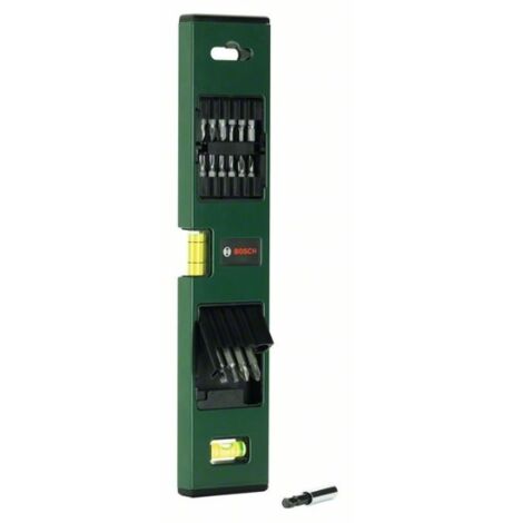 Bosch 2607017070 - Set con 16 cacciaviti e livella dede bolla di sapone