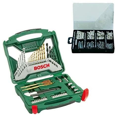 BOSCH 2607017523 - Maletín X-line con 50 unidades para taladrar y atornillar + set de fijación con 173 unidades valorado en 9,95 euros.
