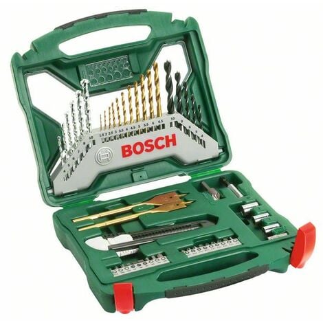 Set mixte vissage-perçage Bosch - Coffret X-Line Titane de forets et d'embouts de vissage, 50 pieces