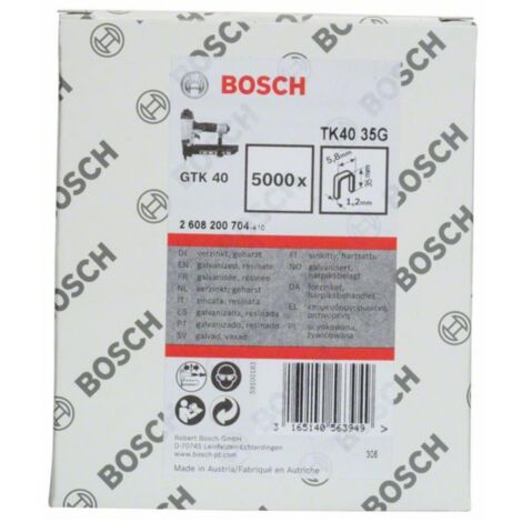 Bosch 2608200704 TK40 35G - Grapas (1,2 mm/18 g) [Importado de Alemania]