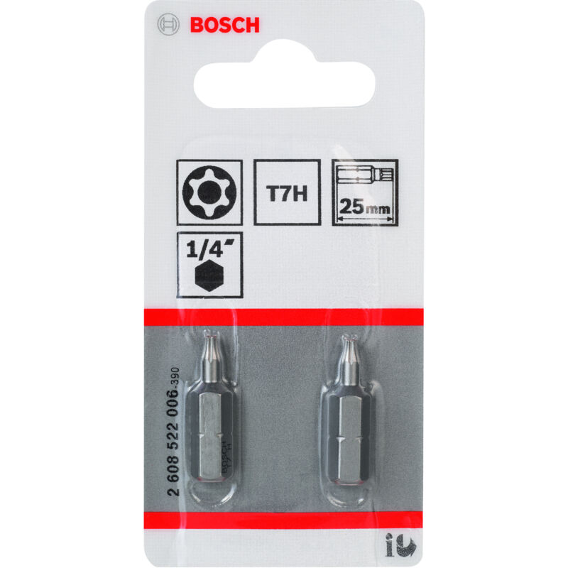 

2608522006 Punta atornillar T7H Security Torx®, extra dura T7H, 25 mm - Bosch