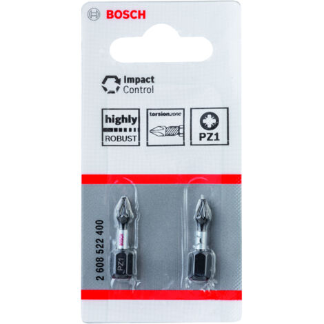 BOSCH 2608522400 Punta di controllo impatto 25 mm 2xPZ1