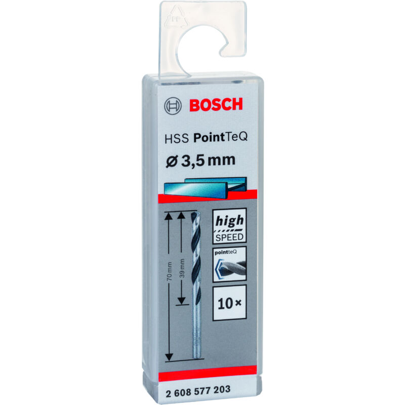 

2608577203 Broca para metal HSS-RPointTeQ DIN338 3.5x39x70:10uds. - Bosch
