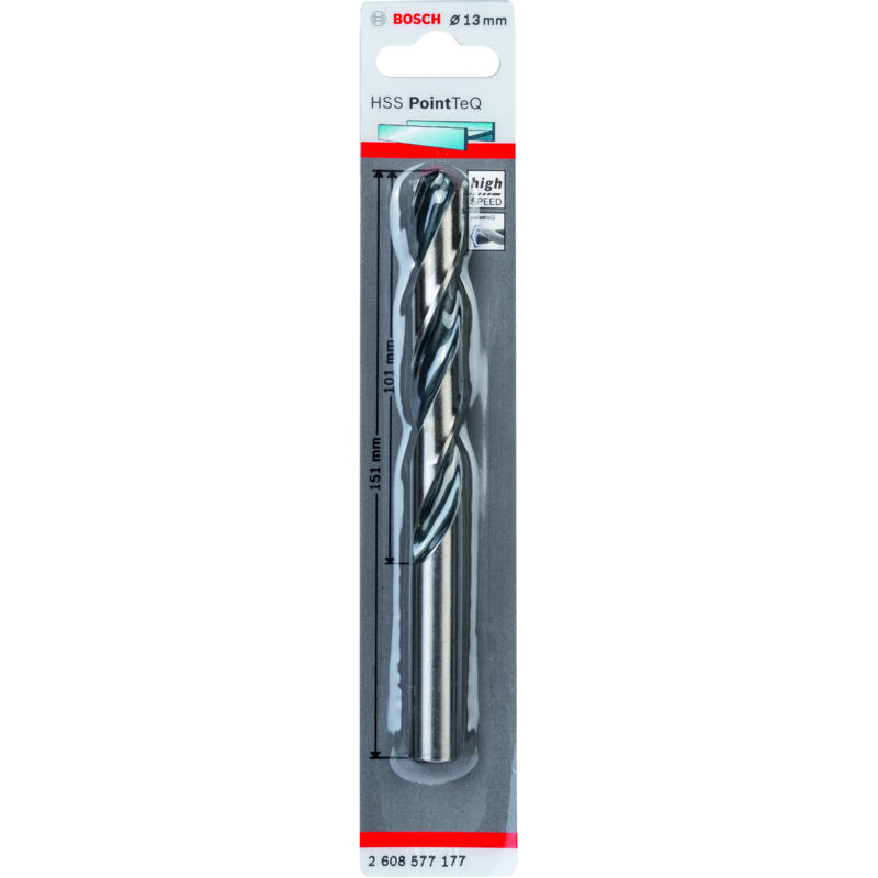 

BOSCH 2608577177 Broca para metal HSS-RPointTeQ DIN338 13.0x101x151