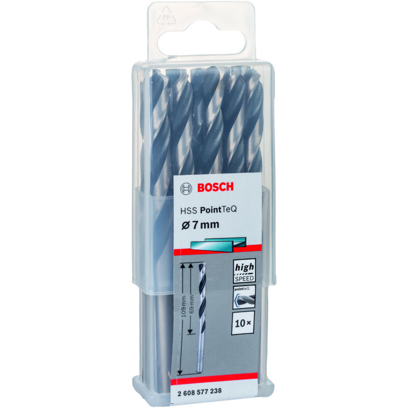 

2608577238 Broca para metal HSS-RPointTeQ DIN338 7.0 x69x109:10uds. - Bosch