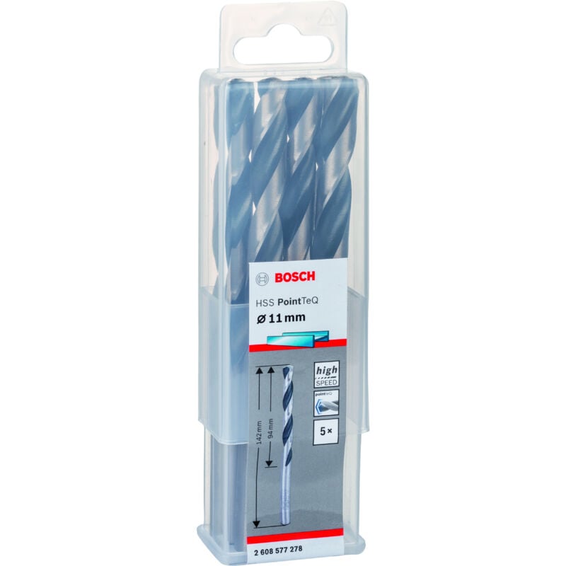 

2608577278 Broca para metal HSS-RPointTeQ DIN338 11.0x94x142:5uds. - Bosch