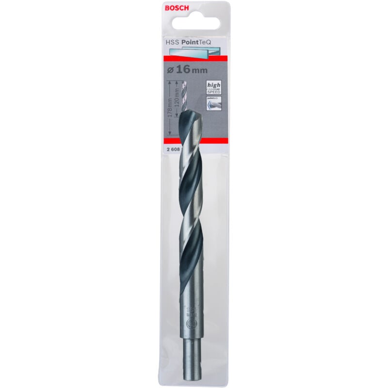

BOSCH 2608577310 Broca para metal HSS-RPointTeQ DIN338 16.0x120x178reduc.