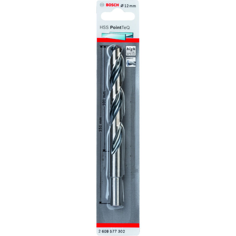 

2608577302 Broca para metal HSS-RPointTeQ DIN338 12.0x101x151reduc. - Bosch