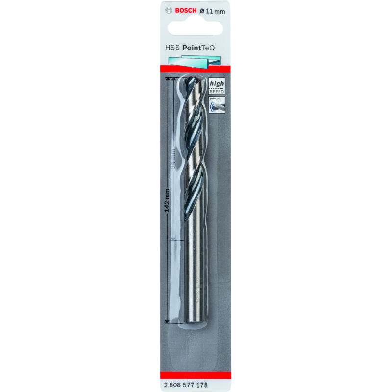 

2608577175 Broca para metal HSS-RPointTeQ DIN338 11.0x94x142 - Bosch