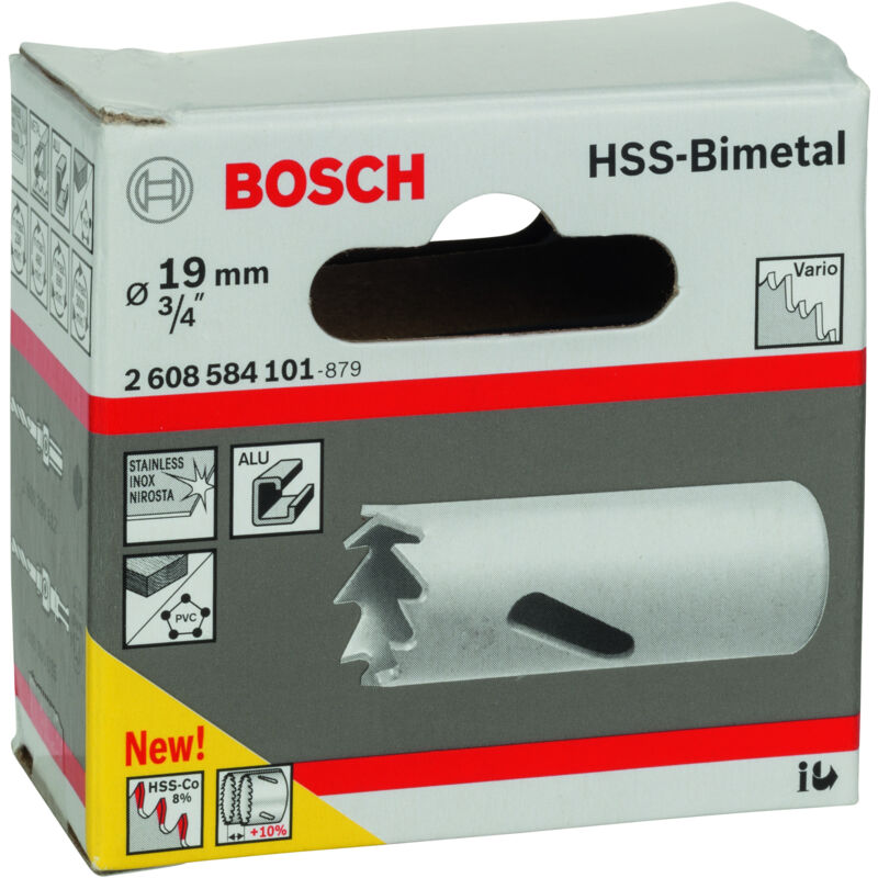 

2608584101 Coronas HSS bimetálicas adaptadores estándar 19 mm 3/4 - Bosch