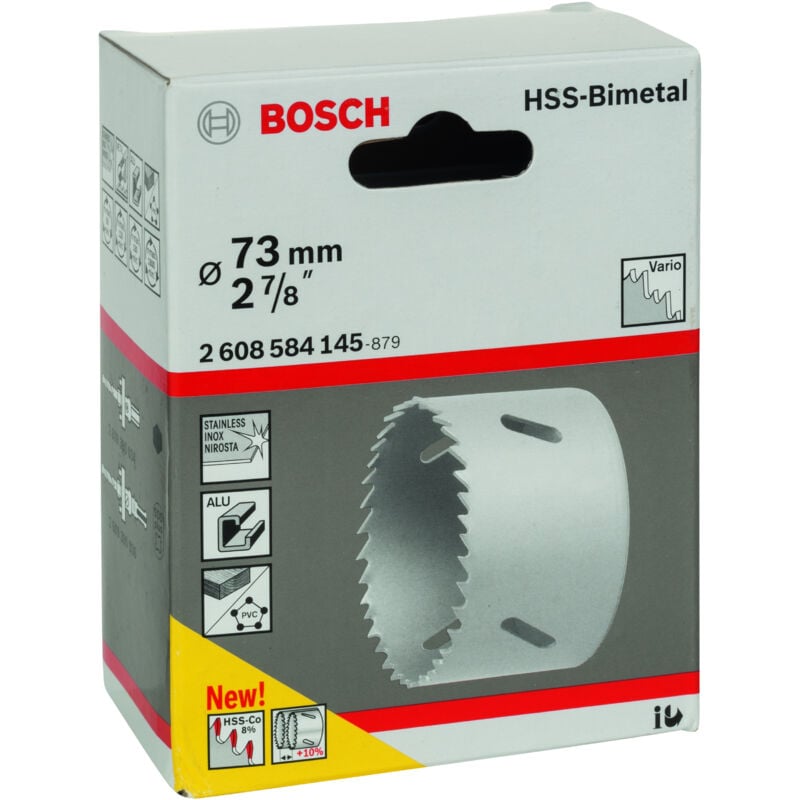 

BOSCH 2608584145 Coronas HSS bimetálicas adaptadores estándar 73 mm 2 7/8