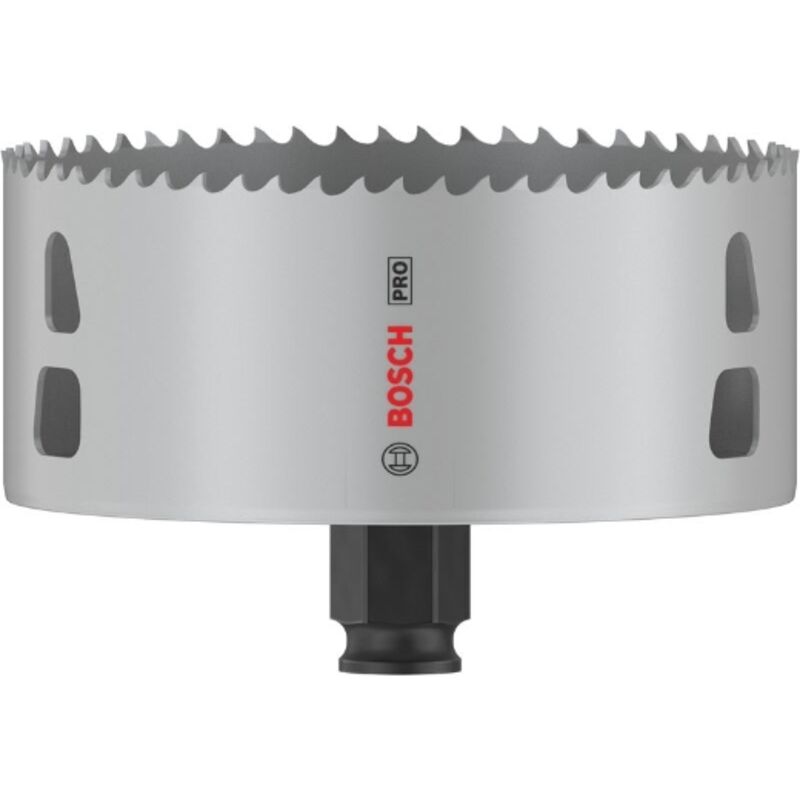 1x Crown Saw pro Multi Material Power Change Plus (per legno tenero, cartongesso, ø 111 mm, Accessori professionali per foratura) - Bosch