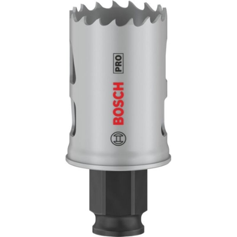 1x Crown Saw pro Multi Material Power Change Plus (per legno tenero, cartongesso, ø 32 mm, foratura con accessori professionali) - Bosch