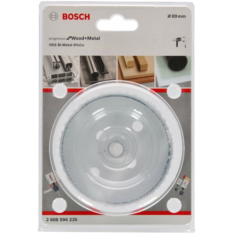Professional 2608594235 Sega a Tazza for Wood & Metal, Legno e Metallo, Accessorio per Foratrice, ø 89 mm - Bosch