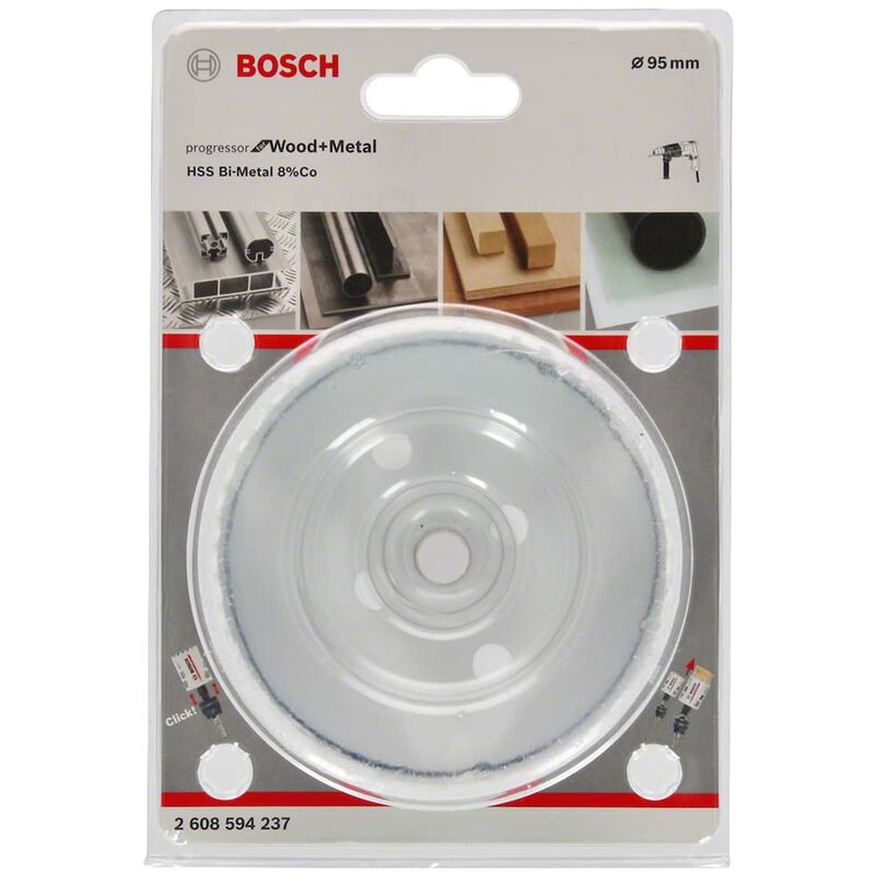 Professional 2608594237 Sega a Tazza for Wood & Metal, Legno e Metallo, Accessorio per Foratrice, ø 95 mm - Bosch