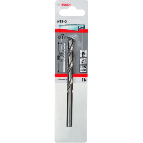 BOSCH 2608585929 Broca para metal HSS-G, DIN 338 7 x 69 x 109 mm