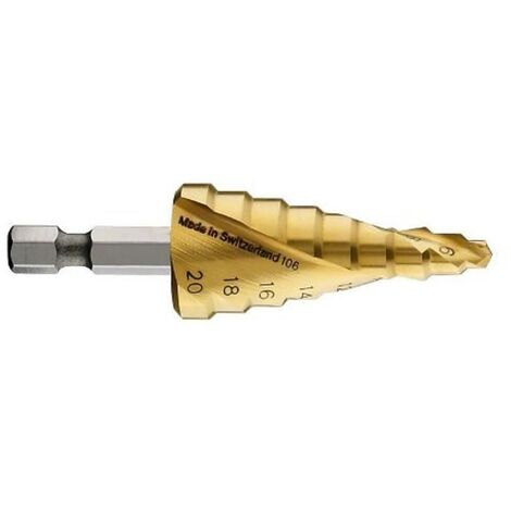 Bosch 2608587433 - Punta da trapano multistep 4-20 mm, 9 step, 0,25, HSS/TiN