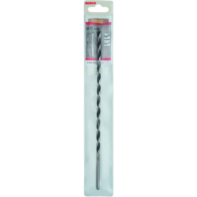 

BOSCH 2608597187 Broca para mecanizar madera, punta en M 6 x 250 mm d 6 mm