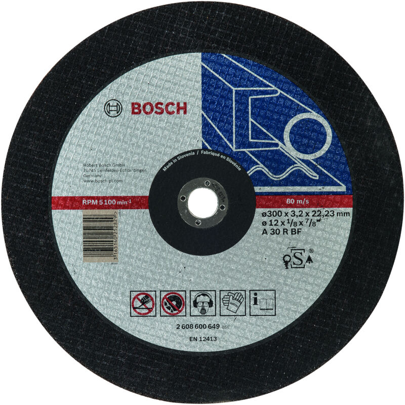 

BOSCH 2608600649 Disco corte recto Expert Metal A 30 R BF, 300, 3,2