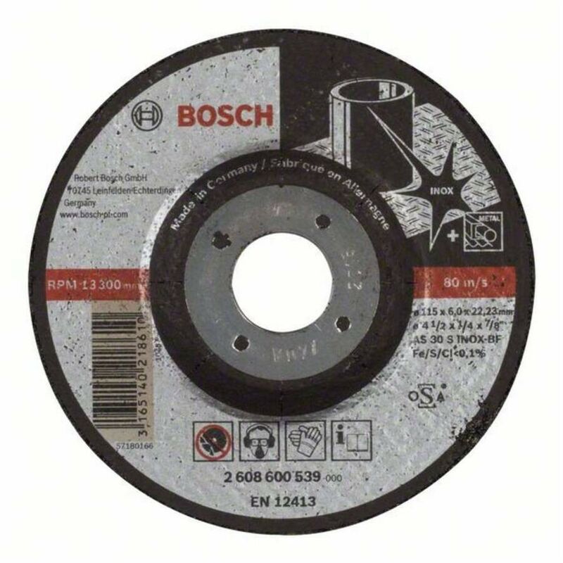 

Bosch 2608600539 Disco abrasivo desbaste Expert Inox 115x6mm 10 uds