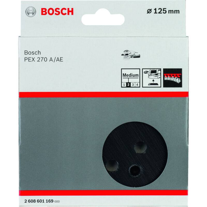 

2608601169 PLATO DE LIJA MEDIUM 125mm Lijadora PEX 270 A/AE - Bosch