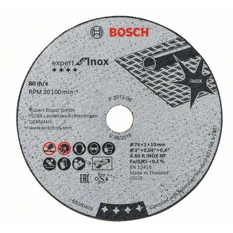 BOSCH 2608601520 Corte recto Expert Inox: 76x22.4x1mm:5ud