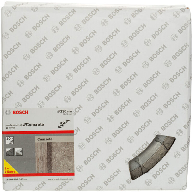 Disco diamantato standard per cemento, 230 x 22,23 x 2,3 x 10 mm, confezione da 10