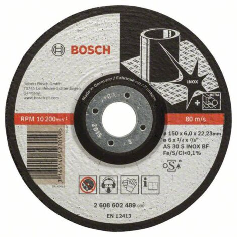 Bosch, 2608602489, Accessori mole Schruppsch.150 x 6 mm F.INOx