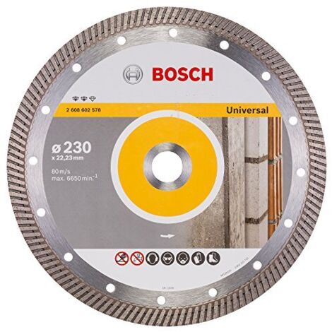 Bosch 2608602578 - Disco da taglio diamantato Expert per Universal Turbo, 230 x 22,23 x 2,8 x 12 mm