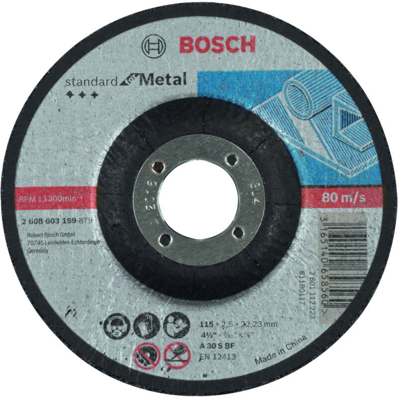 Disco corte metal 115x2,5x22,23mm standard Bosch