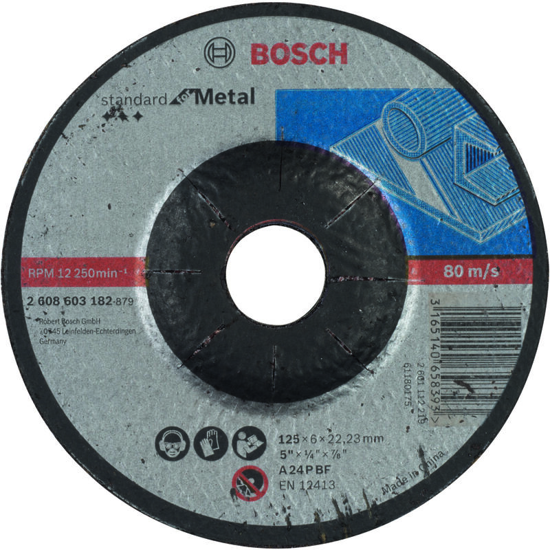 

BOSCH 2608603182 Disco desbaste Standard Metal A 24 P BF, 125, 22,23, 6,0