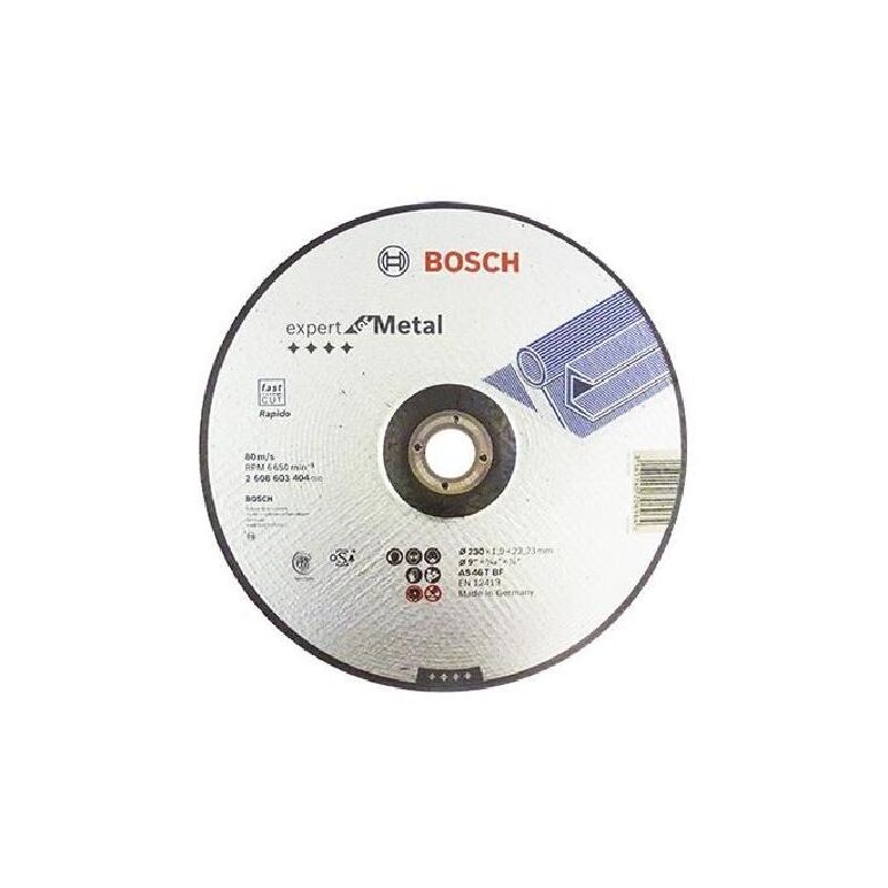 

Bosch 2 608 603 404 - Disco De Corte Acodado Expert For Metal - Rapido - As 46 T Bf, 230 Mm, 1,9 Mm (Pack De 1)