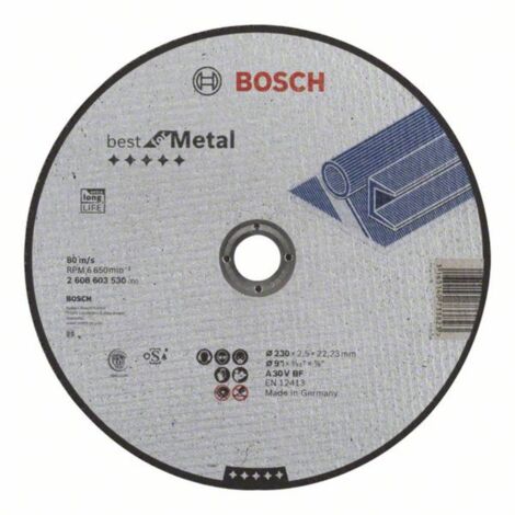 Bosch 2608603530 disque à tronçonner métallique 230 mm