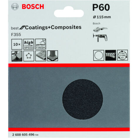 BOSCH 2608605496 Lija amoladora Best Stone: 115mm G60x10