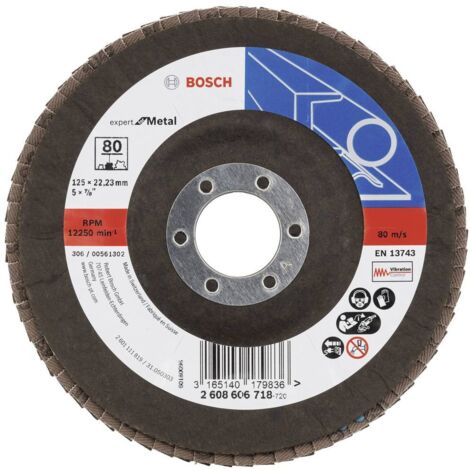 Bosch 2608606718 Disco abrasivo, 125 x 22,23 mm, 80 m/s, 1 pezzo