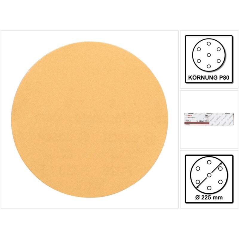 Best for Wood and Painting C470 Set de disques abrasifs 225 mm p 80 25 pces ( 2608621028 ) - Bosch