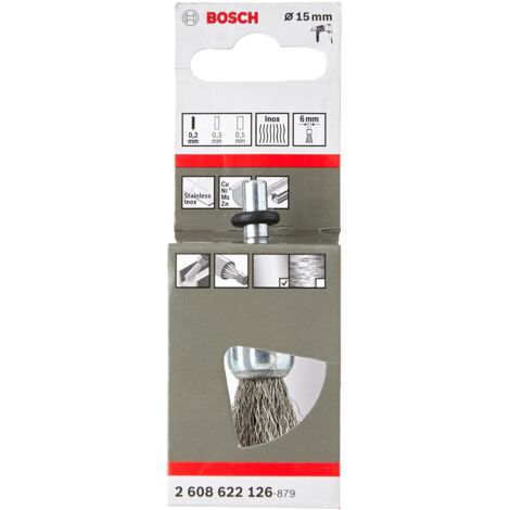 BOSCH 2608622126 - Pincel Inox taladro: 15x 0,20mm