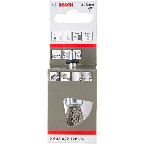 BOSCH 2608622126 - Pincel Inox taladro: 15x 0,20mm