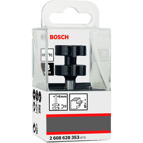 BOSCH 2608628353 Fraise pour assemblage à languette, 8 mm, D1 25 mm, L 5 mm, G 58 mm