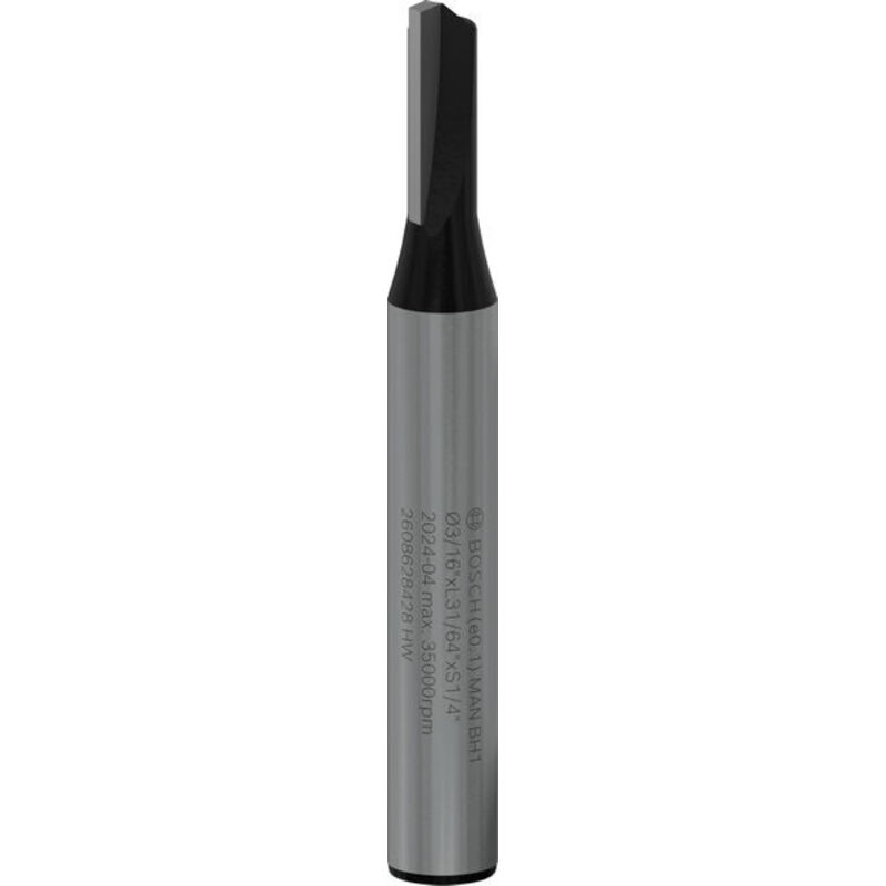 Bosch Trimmer Pro Router Straight Bit One Flute Shank 1/4 2608628428