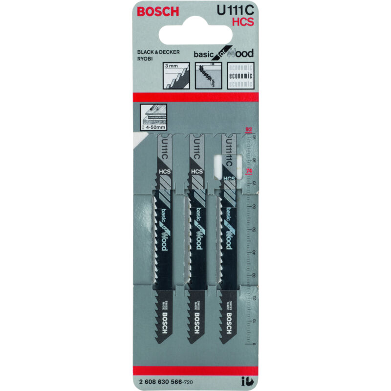 

2608630566 U 111 C: Basic Wood: 3uds - Bosch