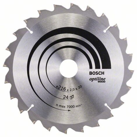 @@ BOSCH 2608640431 Lame de scie circulaire Optiline Wood 216 x 30 x 2,0 mm 24